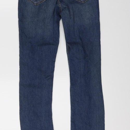 Preworn Womens Blue  Denim Straight Jeans Size 6 L29 in