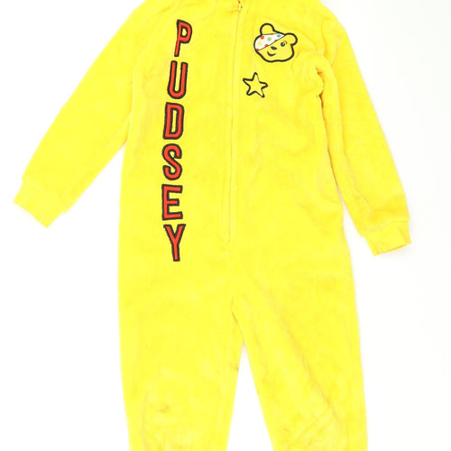 George Girls Yellow Spotted   One Piece Size 4-5 Years  - Children in Need Pudsey