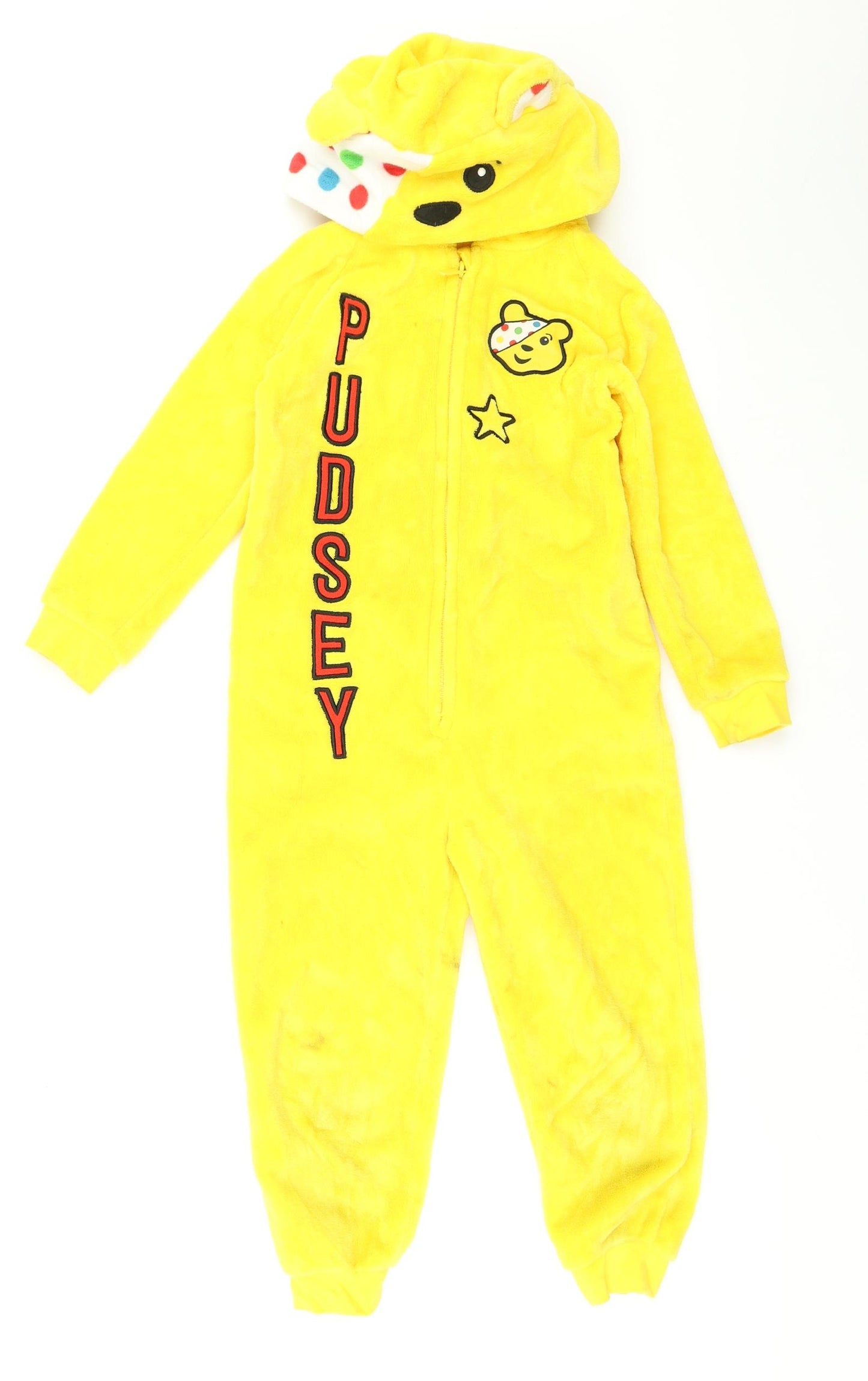 George Girls Yellow Spotted   One Piece Size 4-5 Years  - Children in Need Pudsey