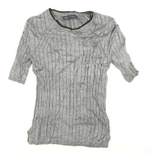 Marks and Spencer Womens Grey   Basic T-Shirt Size 8