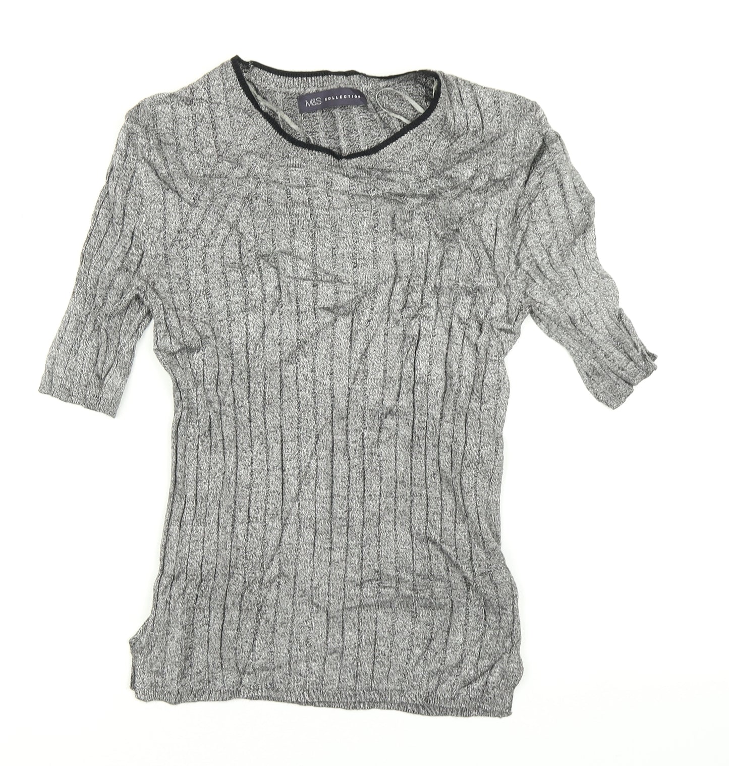 Marks and Spencer Womens Grey   Basic T-Shirt Size 8