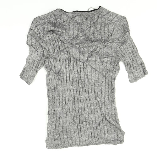 Marks and Spencer Womens Grey   Basic T-Shirt Size 8
