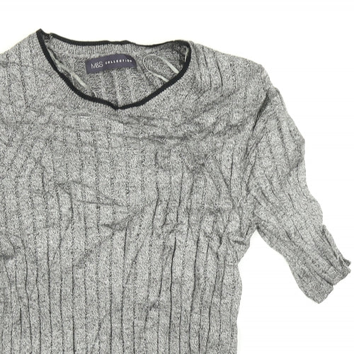 Marks and Spencer Womens Grey   Basic T-Shirt Size 8