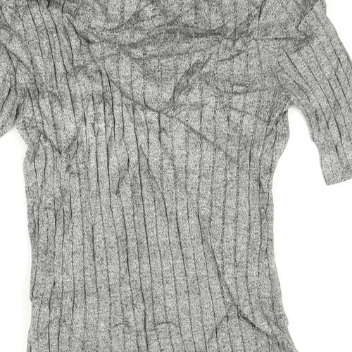 Marks and Spencer Womens Grey   Basic T-Shirt Size 8