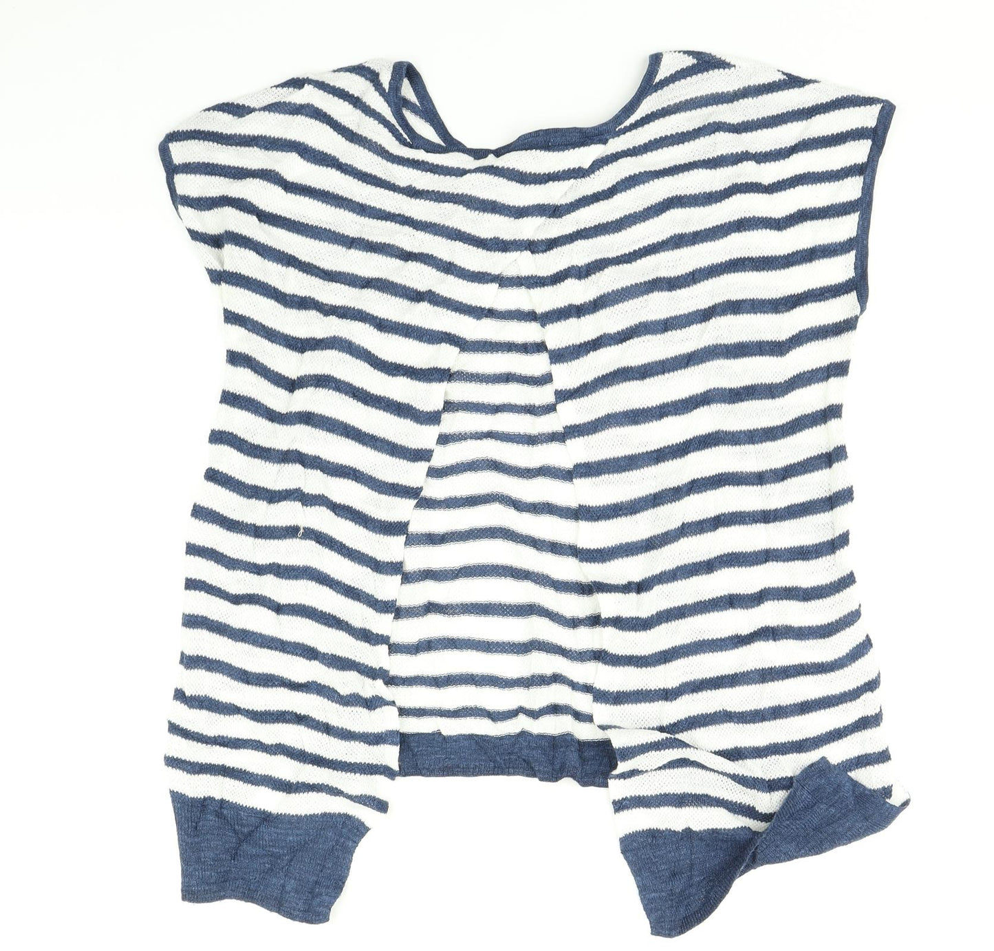NEXT Womens Multicoloured Striped  Basic T-Shirt Size 12  - Tie back