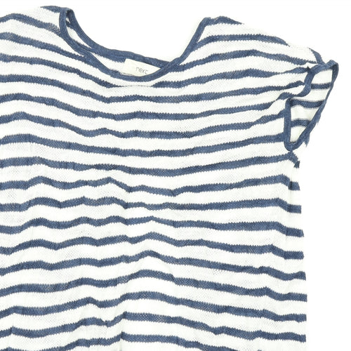 NEXT Womens Multicoloured Striped  Basic T-Shirt Size 12  - Tie back
