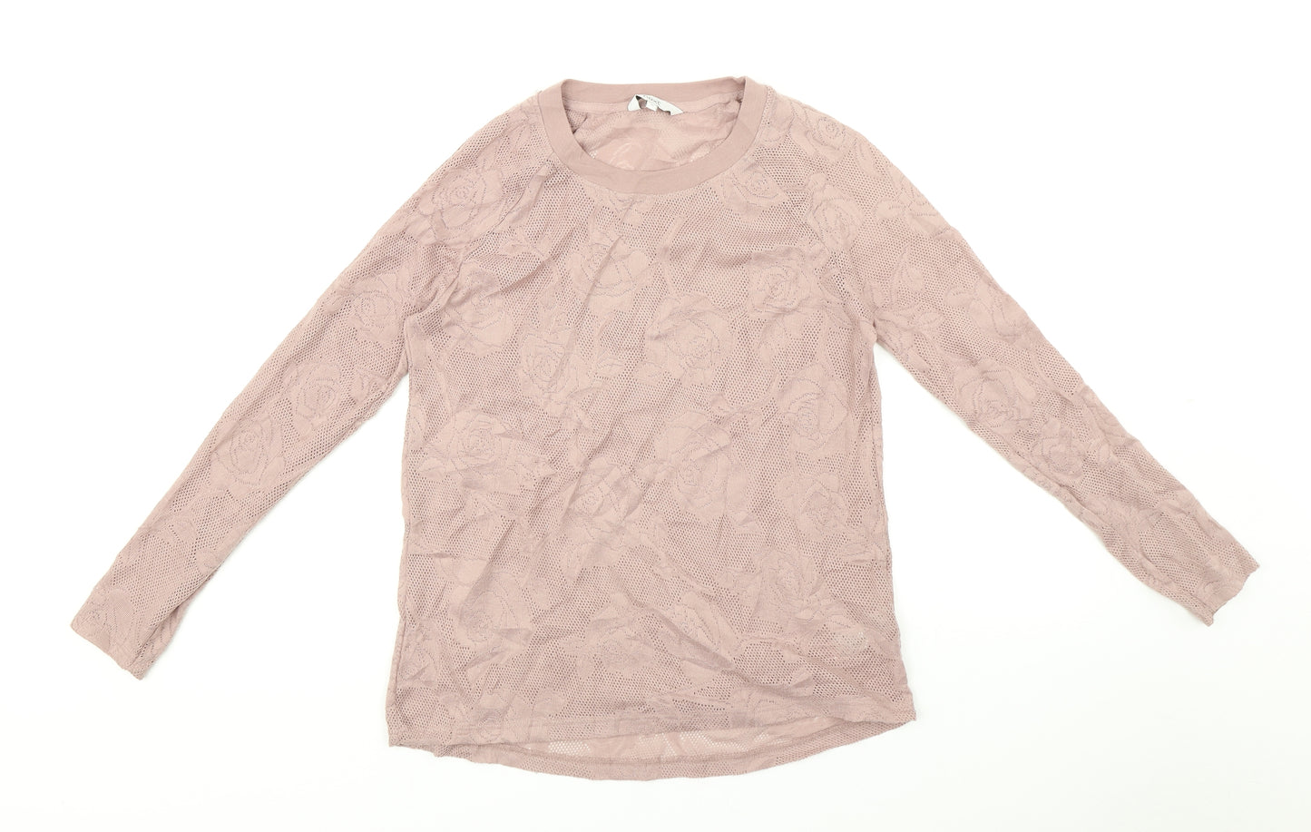NEXT Womens Pink   Basic T-Shirt Size 10  - Rose pattern