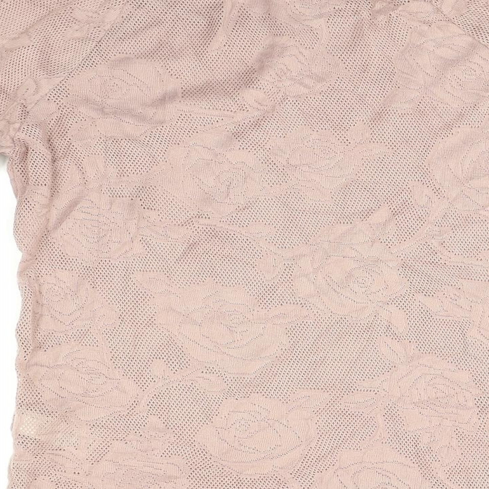 NEXT Womens Pink   Basic T-Shirt Size 10  - Rose pattern