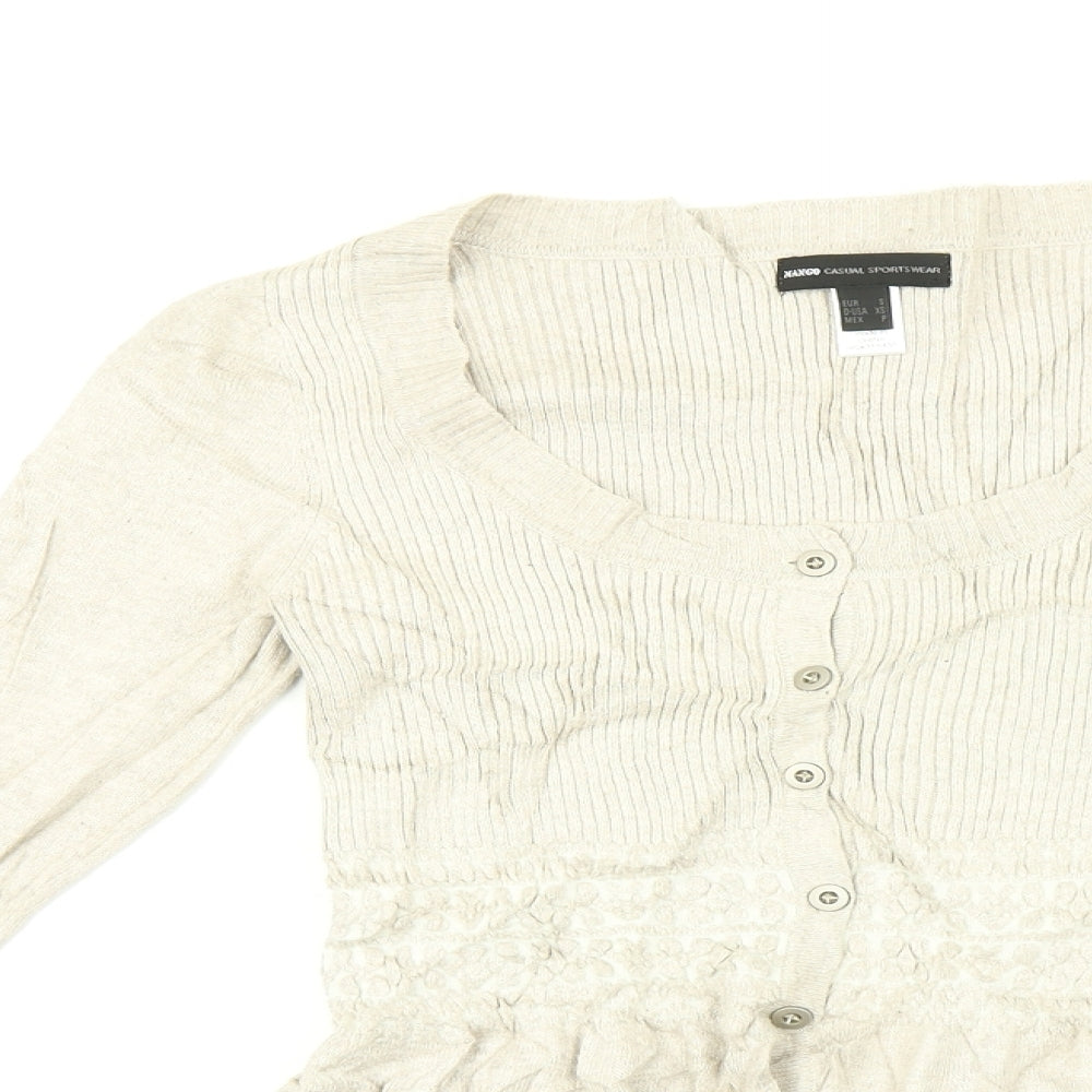 Mango Womens Beige   Basic T-Shirt Size S