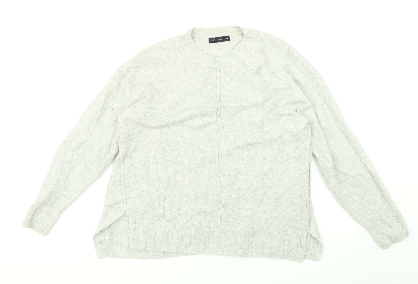 Marks and spencers Womens Grey   Pullover Jumper Size L