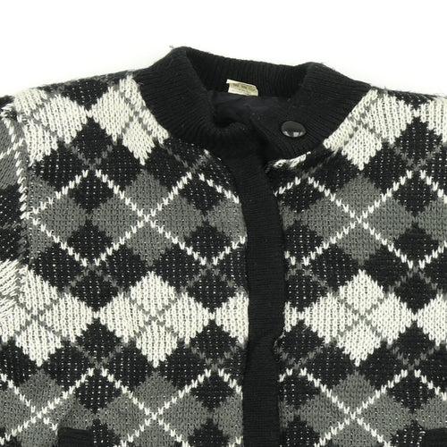 Preworn Womens Multicoloured Check  Jacket Coatigan Size 14