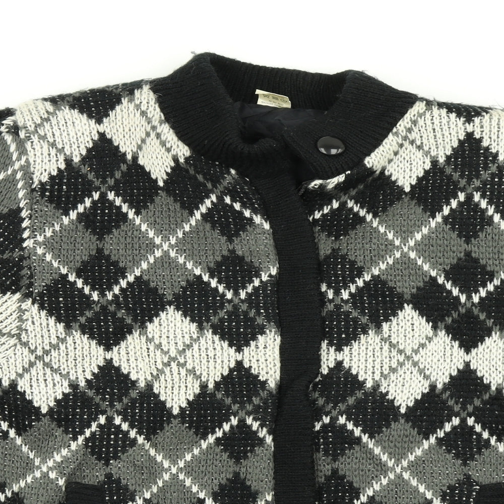 Preworn Womens Multicoloured Check  Jacket Coatigan Size 14