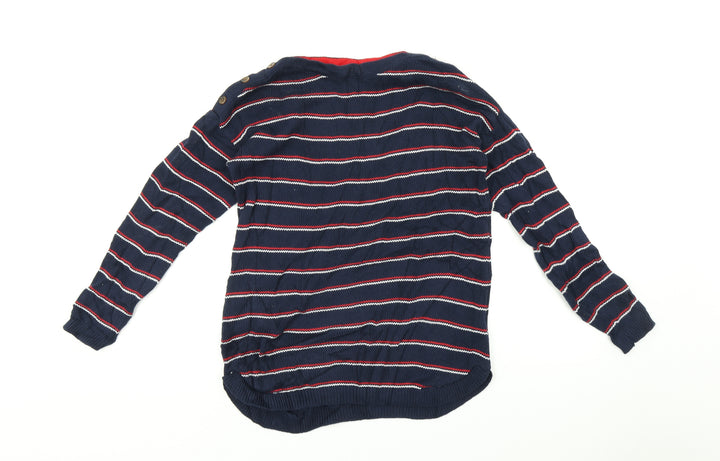 Max Studio Womens Multicoloured Striped  Pullover Jumper Size M