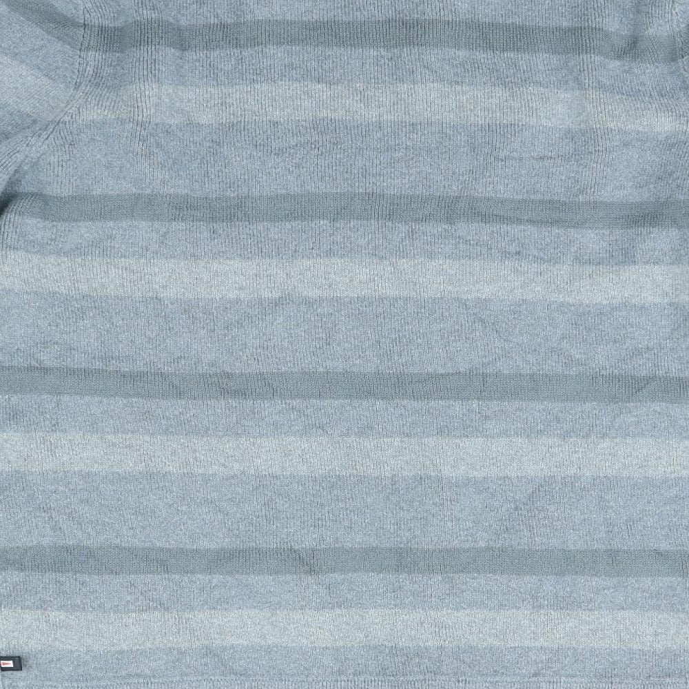 Blue Harbour Mens Blue Striped  Pullover Jumper Size S