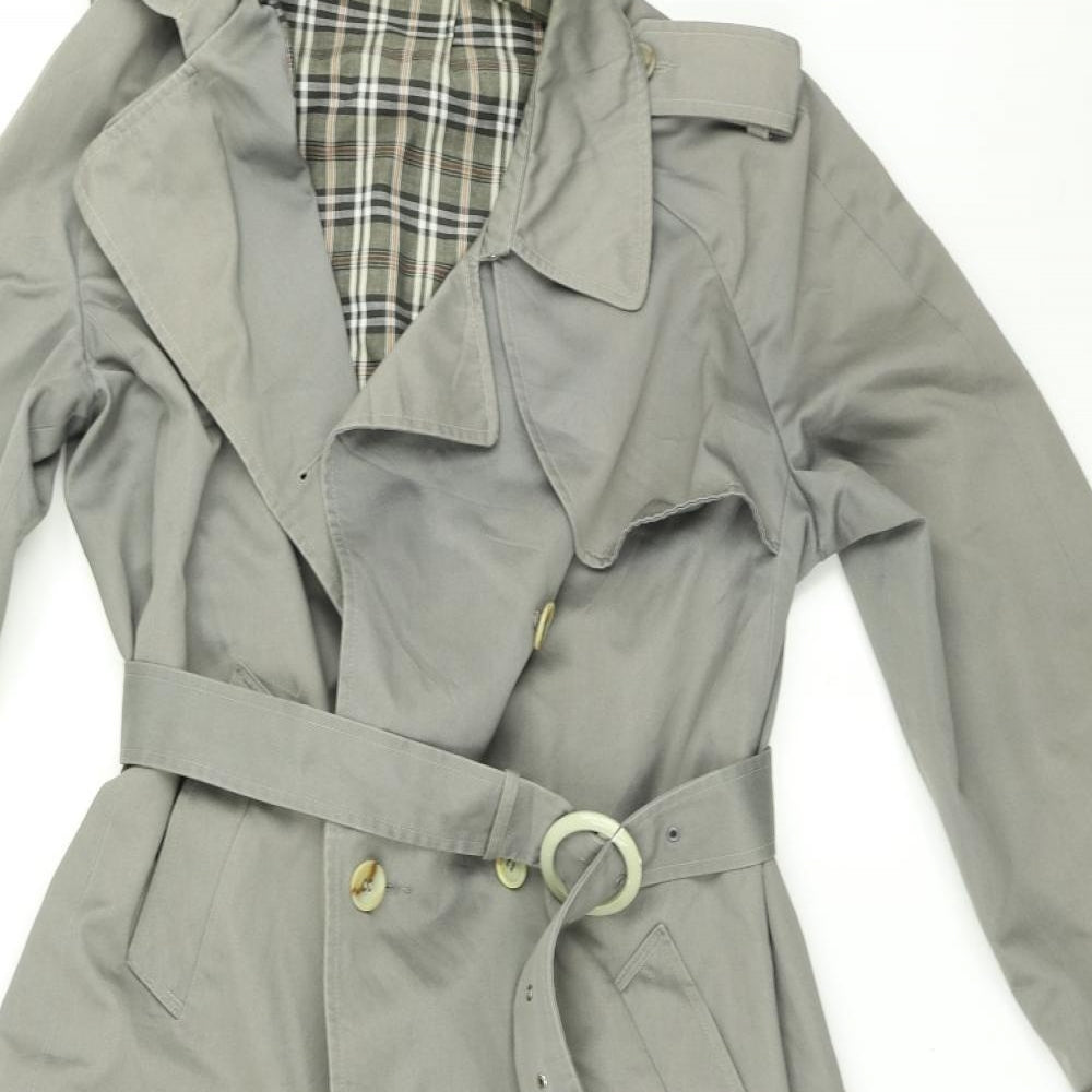 Danmimac Womens Grey   Trench Coat Coat Size M