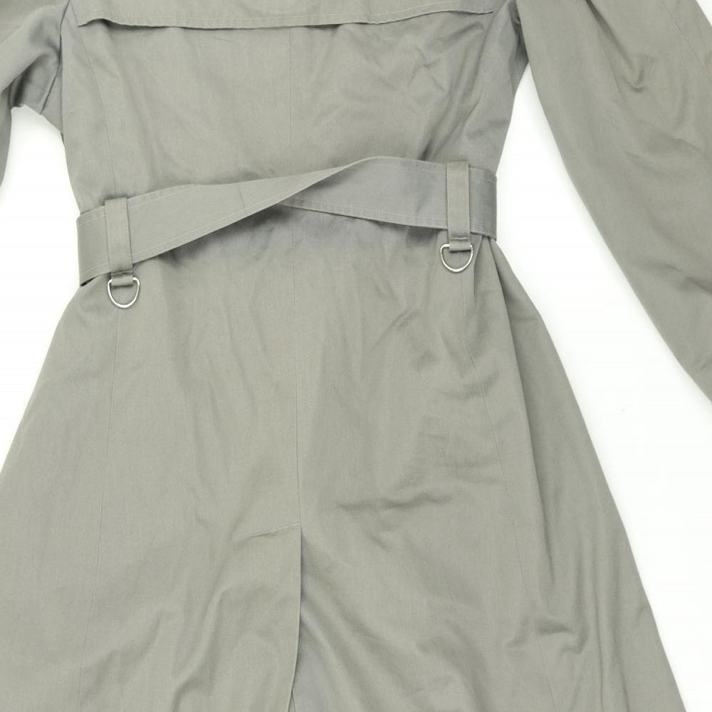 Danmimac Womens Grey   Trench Coat Coat Size M