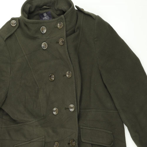 Marks and Spencer Womens Green   Overcoat Coat Size 22