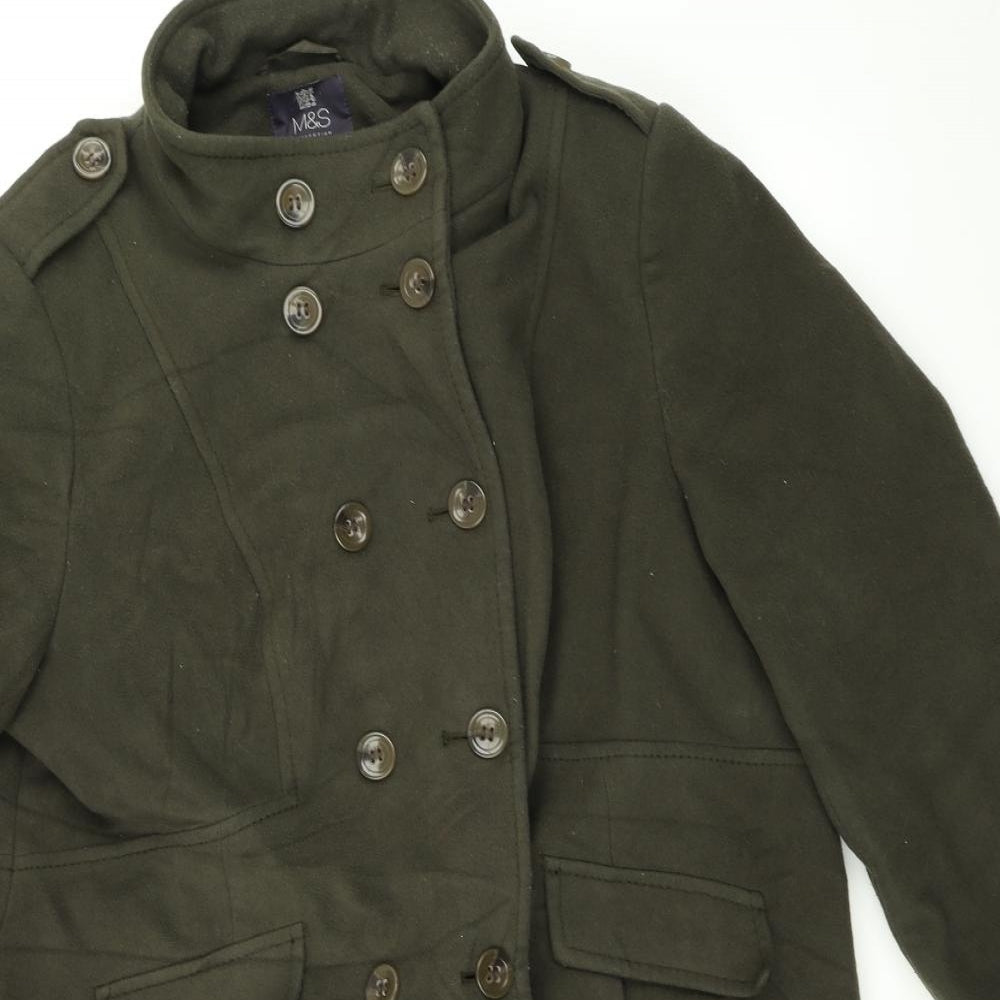 Marks and Spencer Womens Green   Overcoat Coat Size 22