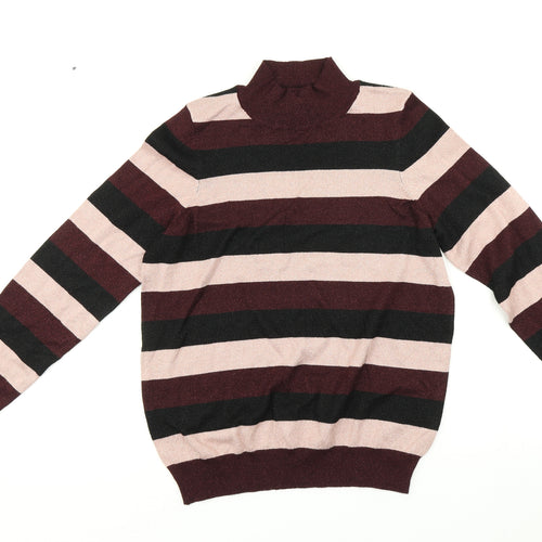 F&F Womens Multicoloured Striped  Pullover Jumper Size 12
