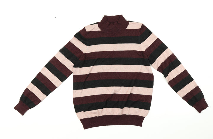 F&F Womens Multicoloured Striped Pullover Jumper Size 12