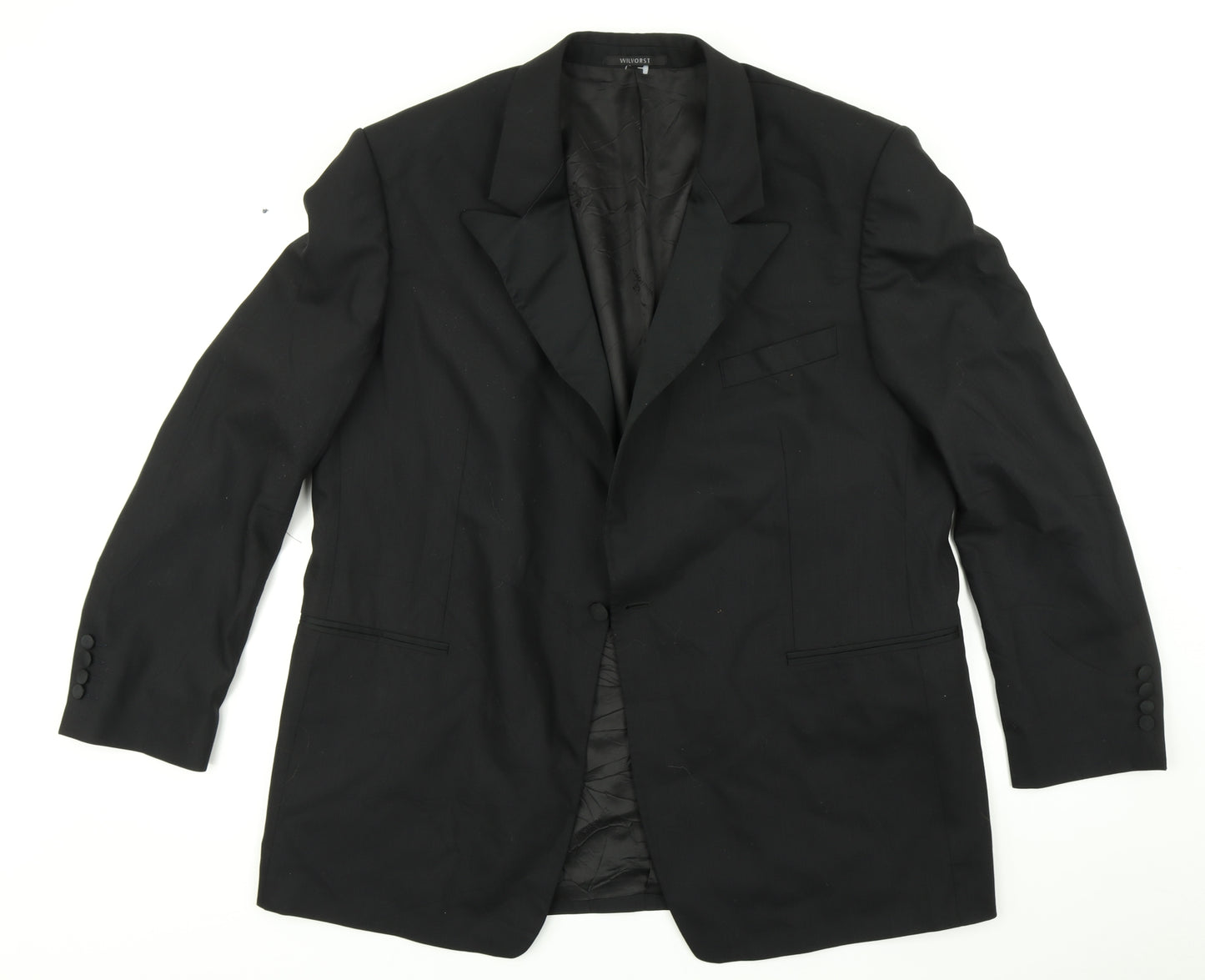 WILVORST Mens Black   Jacket Suit Jacket Size L