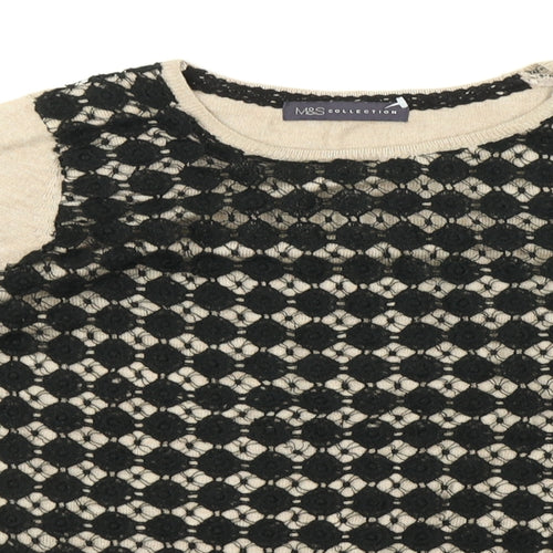 Marks and spencers Womens Multicoloured   Pullover Jumper Size 10  - Lace Front
