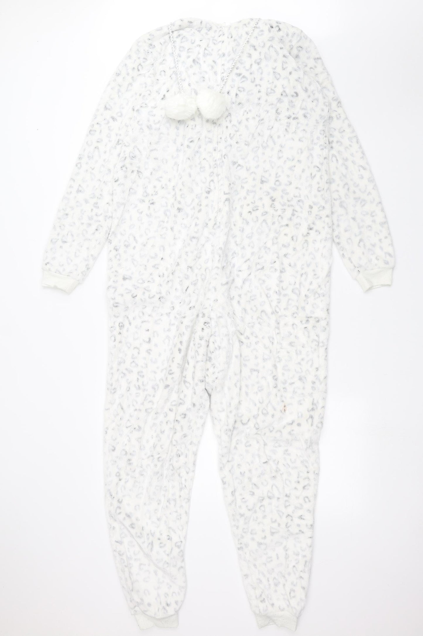 George Womens White Animal Print  Babydoll One Piece Size M