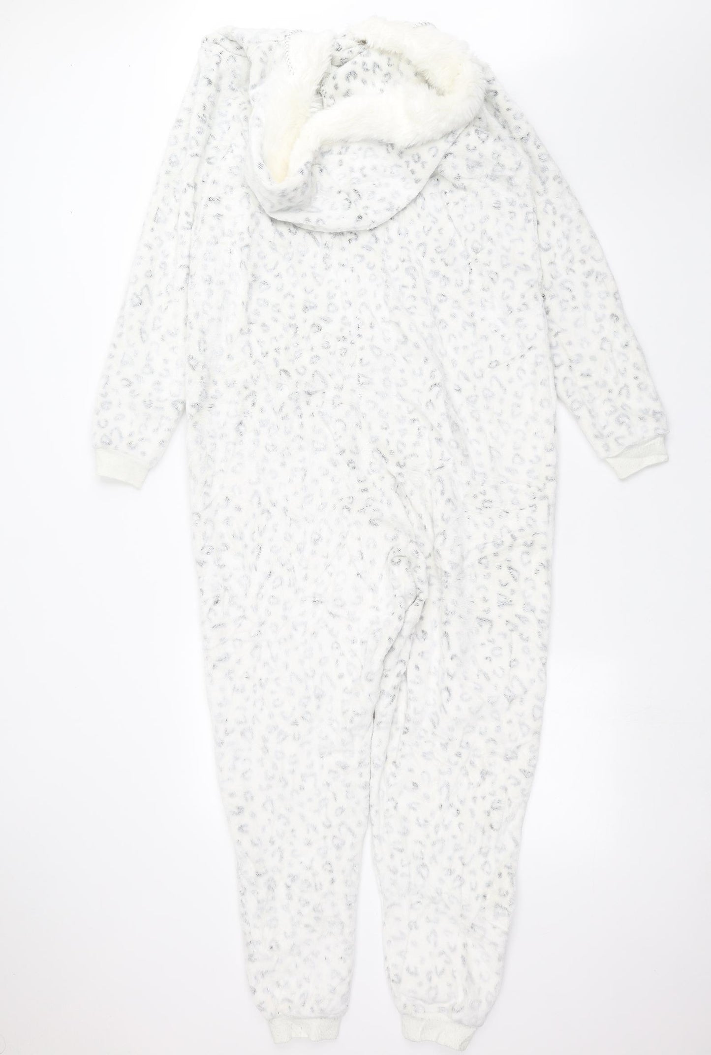 George Womens White Animal Print  Babydoll One Piece Size M