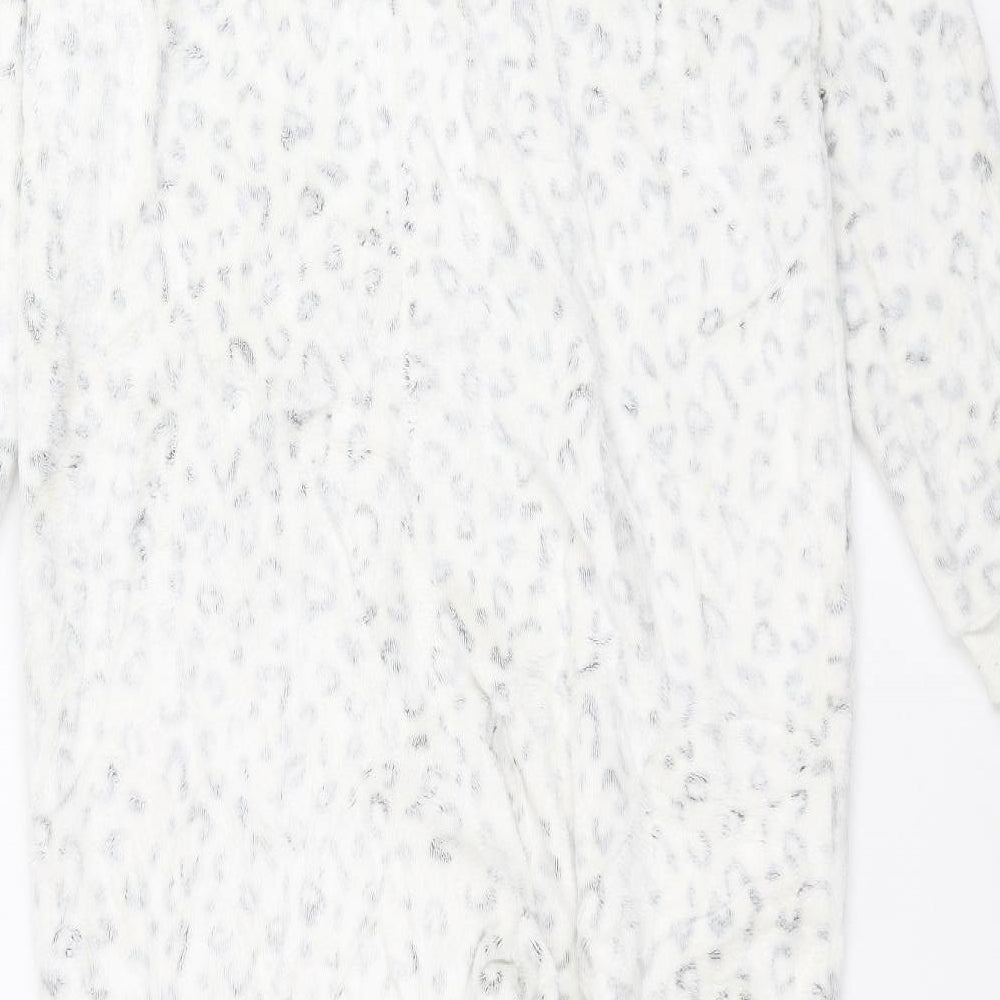 George Womens White Animal Print  Babydoll One Piece Size M
