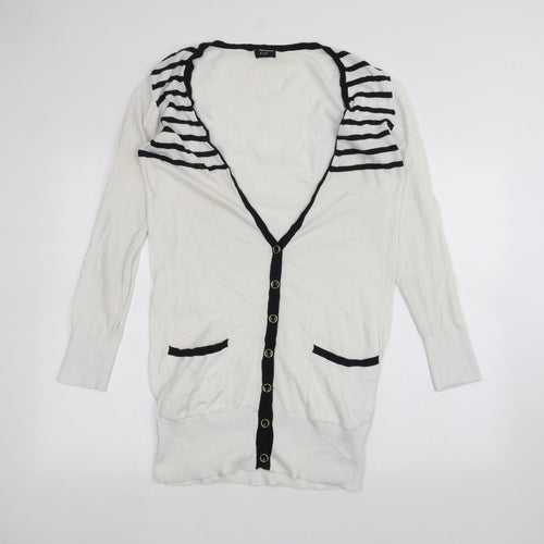 F&F Womens White   Cardigan Jumper Size 14