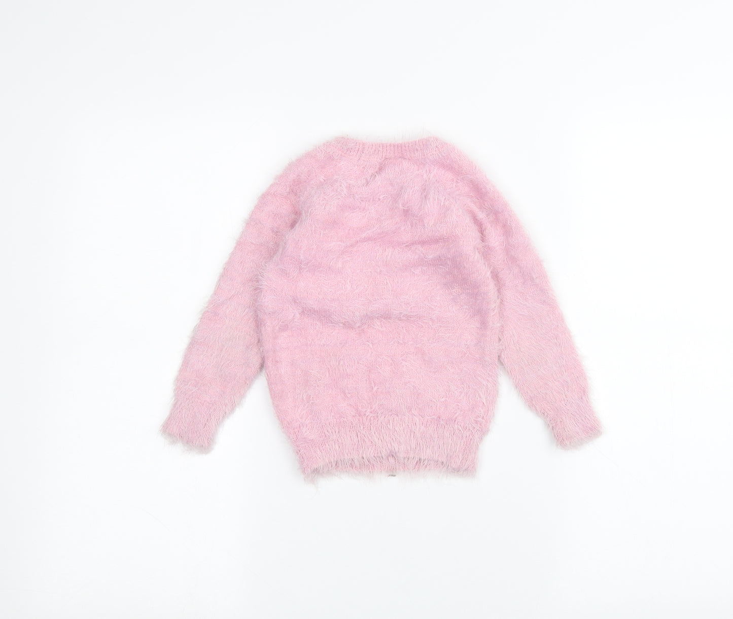 Matalan Girls Pink   Pullover Jumper Size 5 Years  - Unicorn