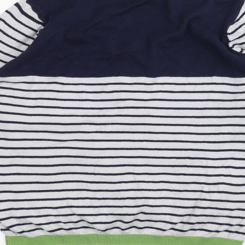 Per Una Womens Grey Striped  Cardigan Jumper Size 20