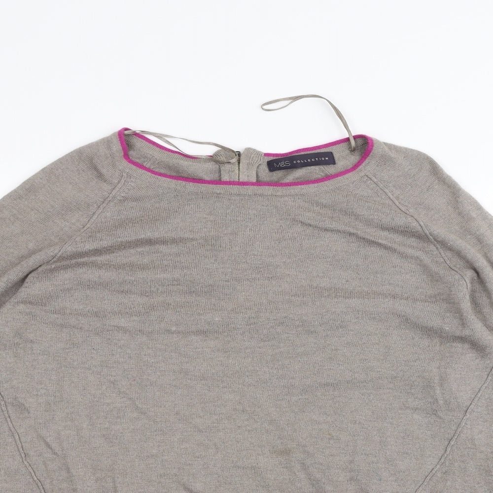 Marks and Spencer Womens Brown   Basic T-Shirt Size 12