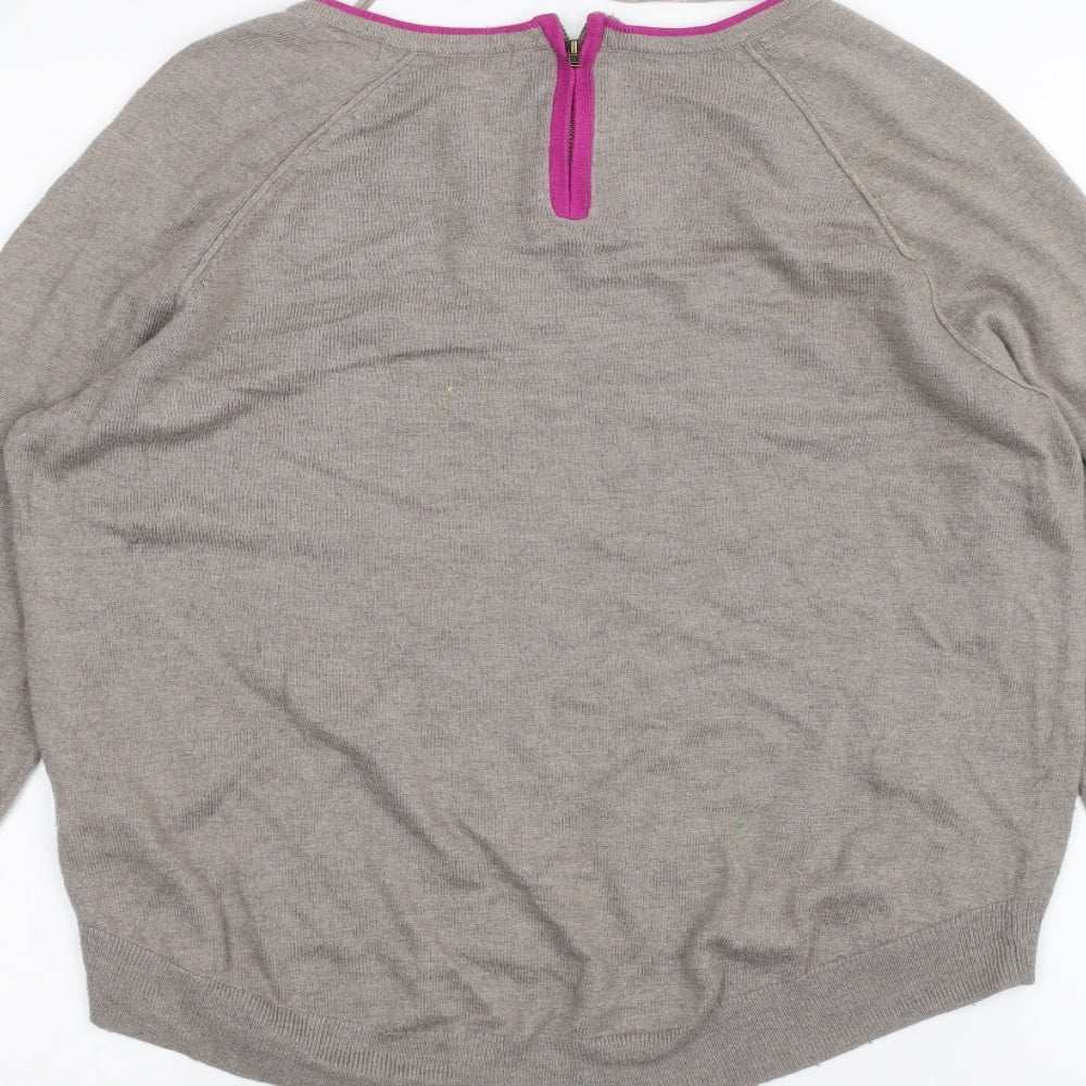 Marks and Spencer Womens Brown   Basic T-Shirt Size 12