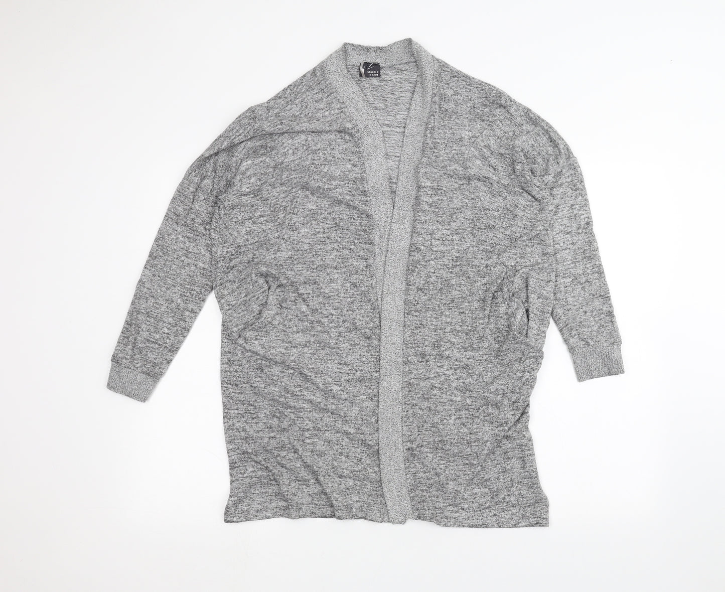 Sparkle & Fade Womens Grey   Cardigan Jumper Size S