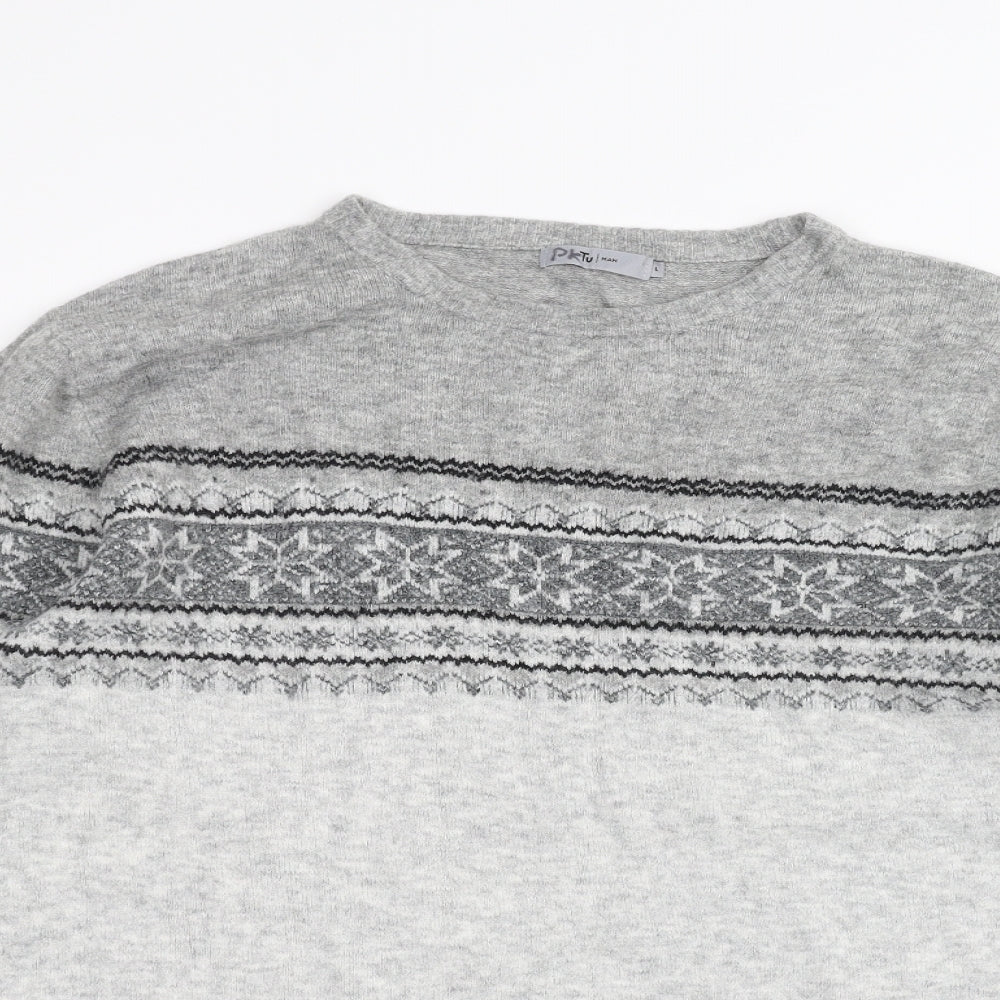TU Mens Grey   Pullover Jumper Size L