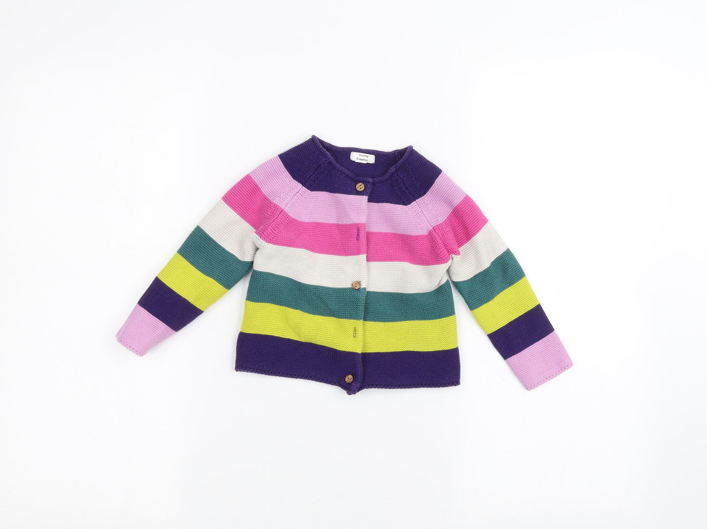 NEXT Girls Pink Striped  Jacket Coatigan Size 2-3 Years