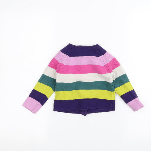 NEXT Girls Pink Striped  Jacket Coatigan Size 2-3 Years