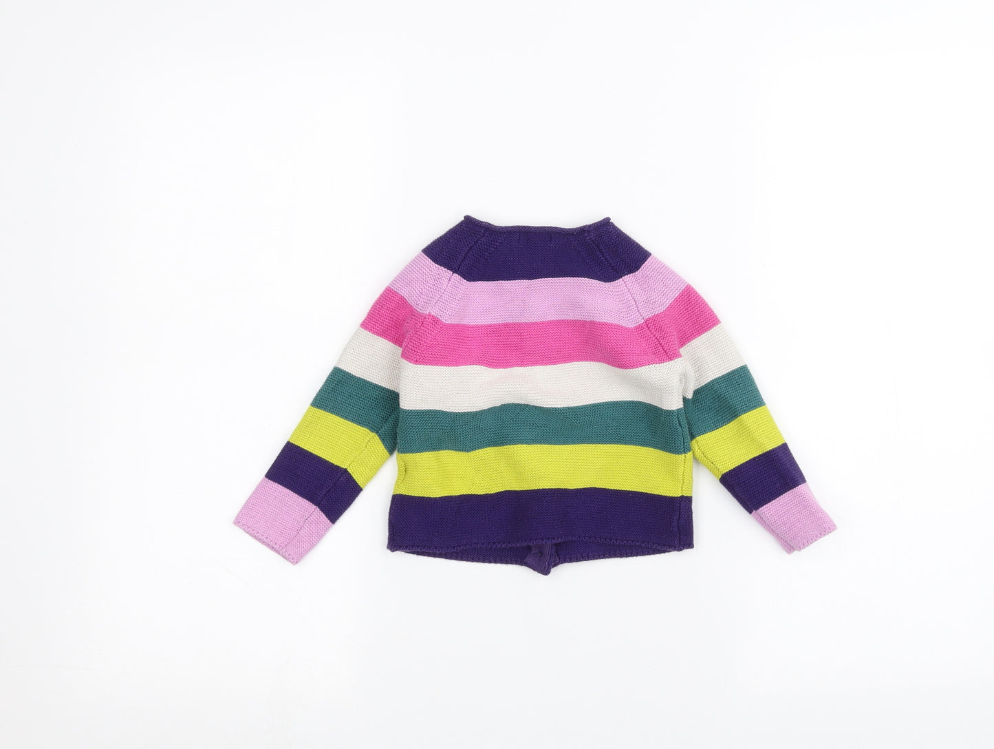 NEXT Girls Pink Striped  Jacket Coatigan Size 2-3 Years