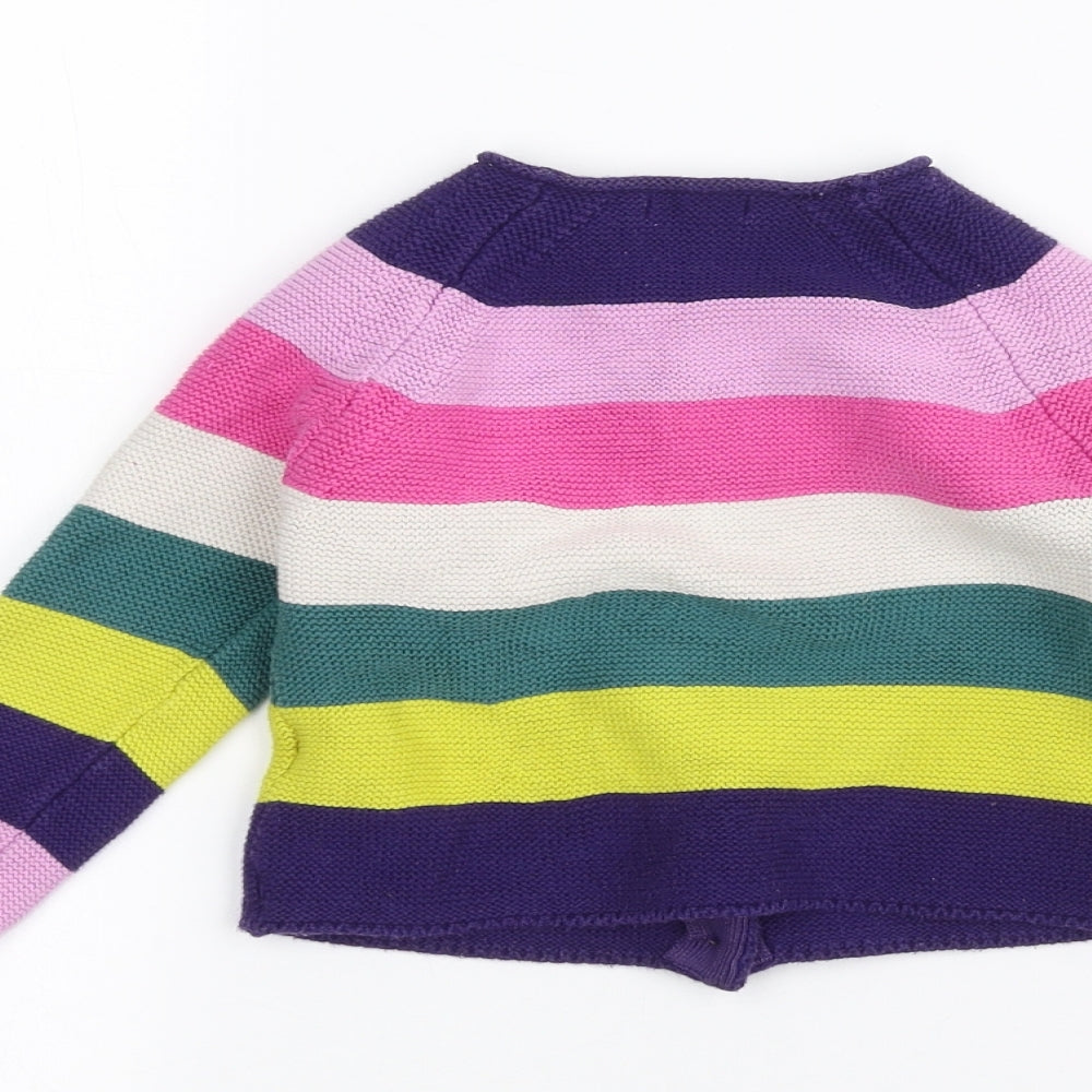 NEXT Girls Pink Striped  Jacket Coatigan Size 2-3 Years