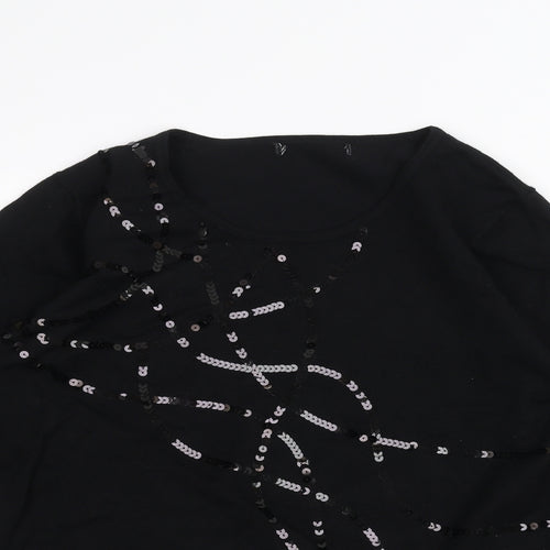 Preworn Womens Black   Pullover Jumper Size L