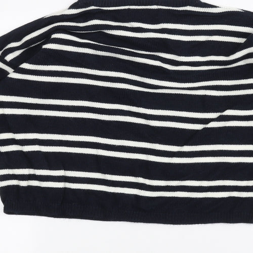 Papaya Womens Blue Striped  Pullover Jumper Size S