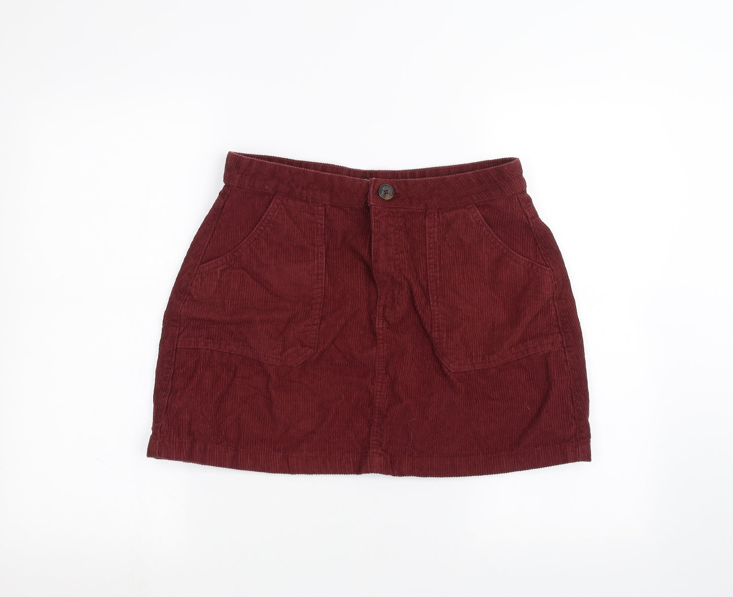 Denim & Co. Womens Red   A-Line Skirt Size 14