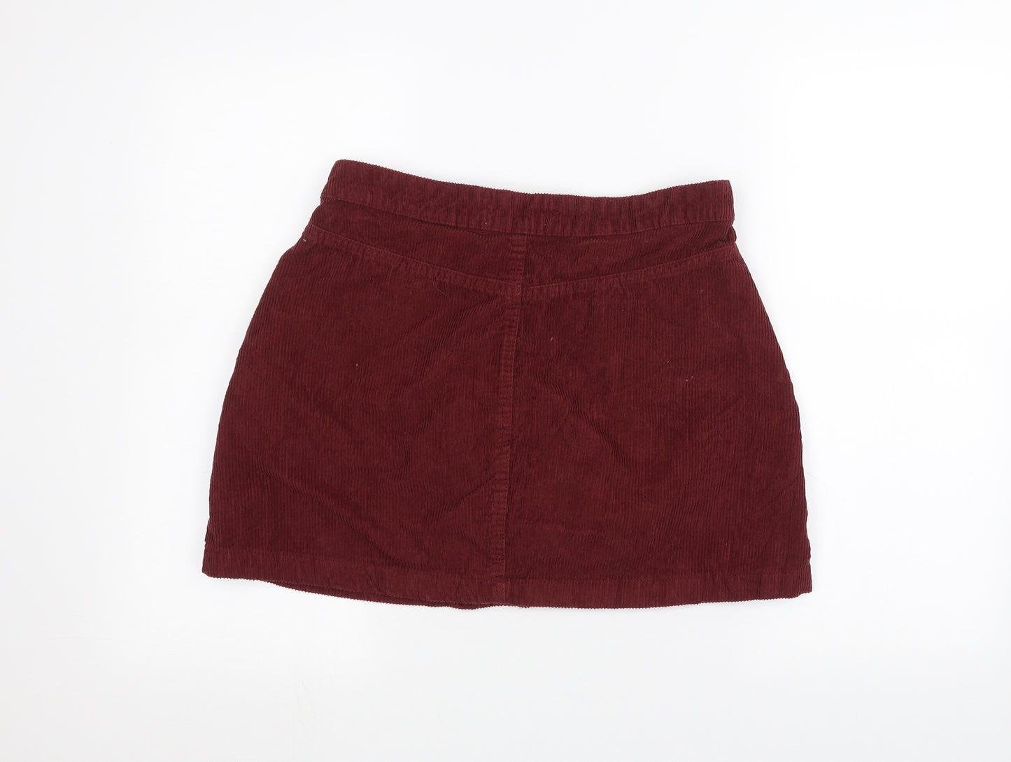 Denim & Co. Womens Red   A-Line Skirt Size 14