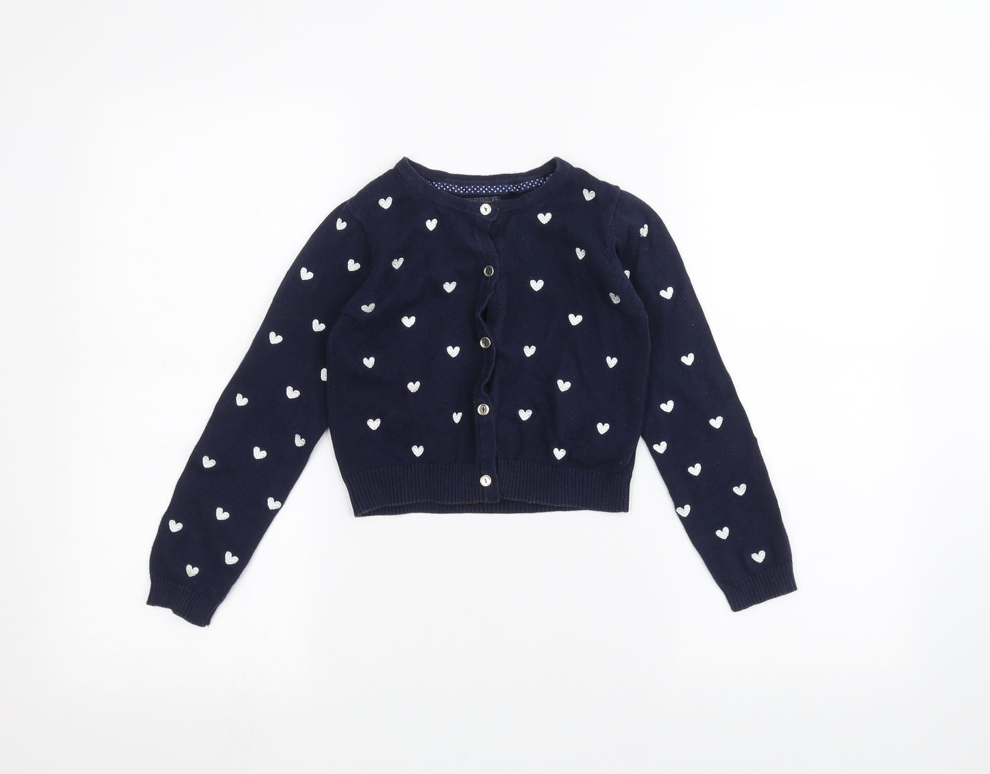 TU Girls Blue   Cardigan Jumper Size 7 Years