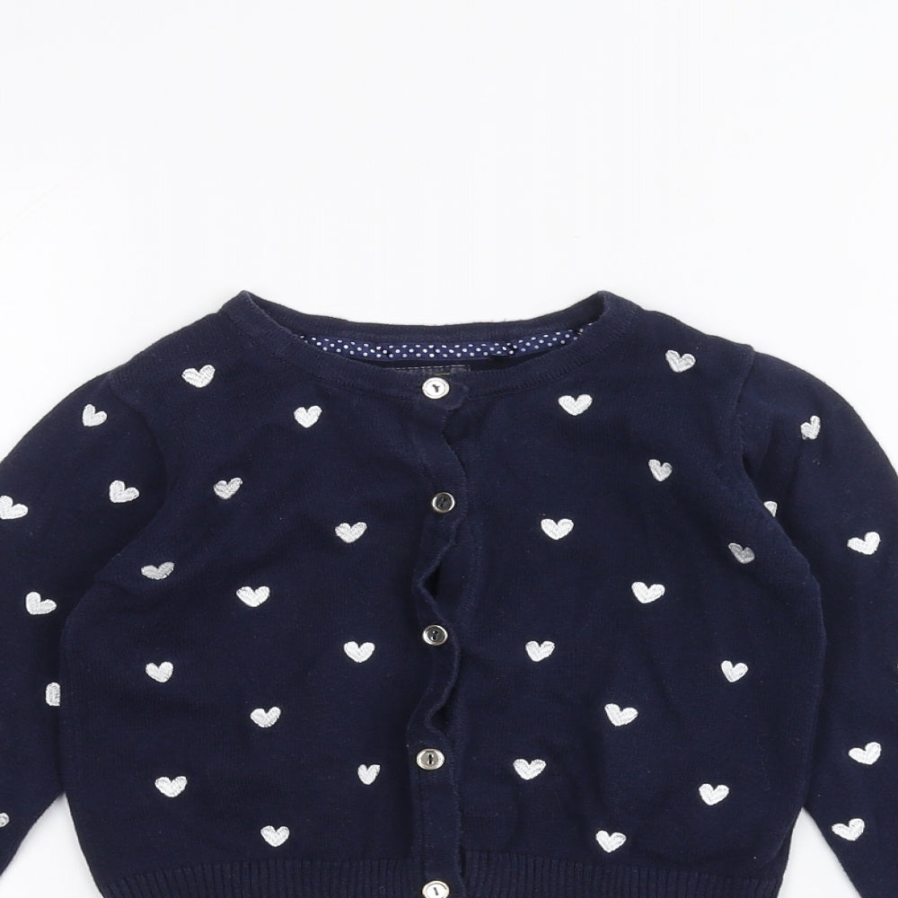 TU Girls Blue   Cardigan Jumper Size 7 Years