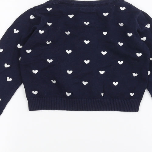 TU Girls Blue   Cardigan Jumper Size 7 Years