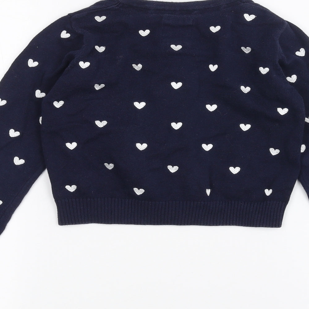 TU Girls Blue   Cardigan Jumper Size 7 Years