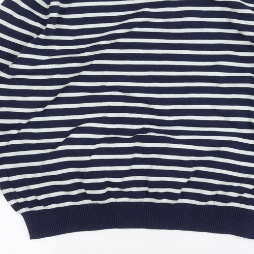 TU Mens Blue Striped  Pullover Jumper Size L
