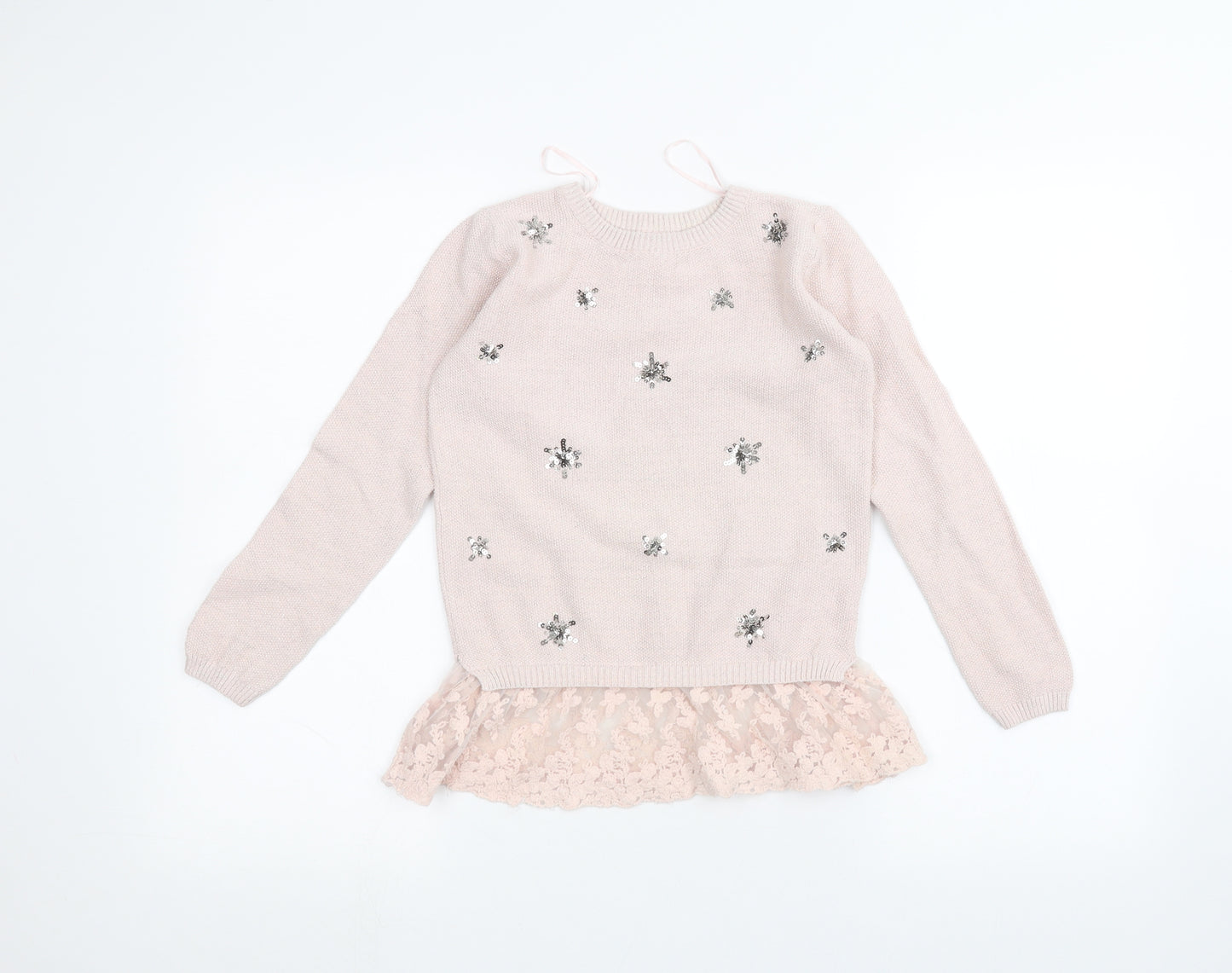 George Girls Pink   Pullover Jumper Size 8-9 Years